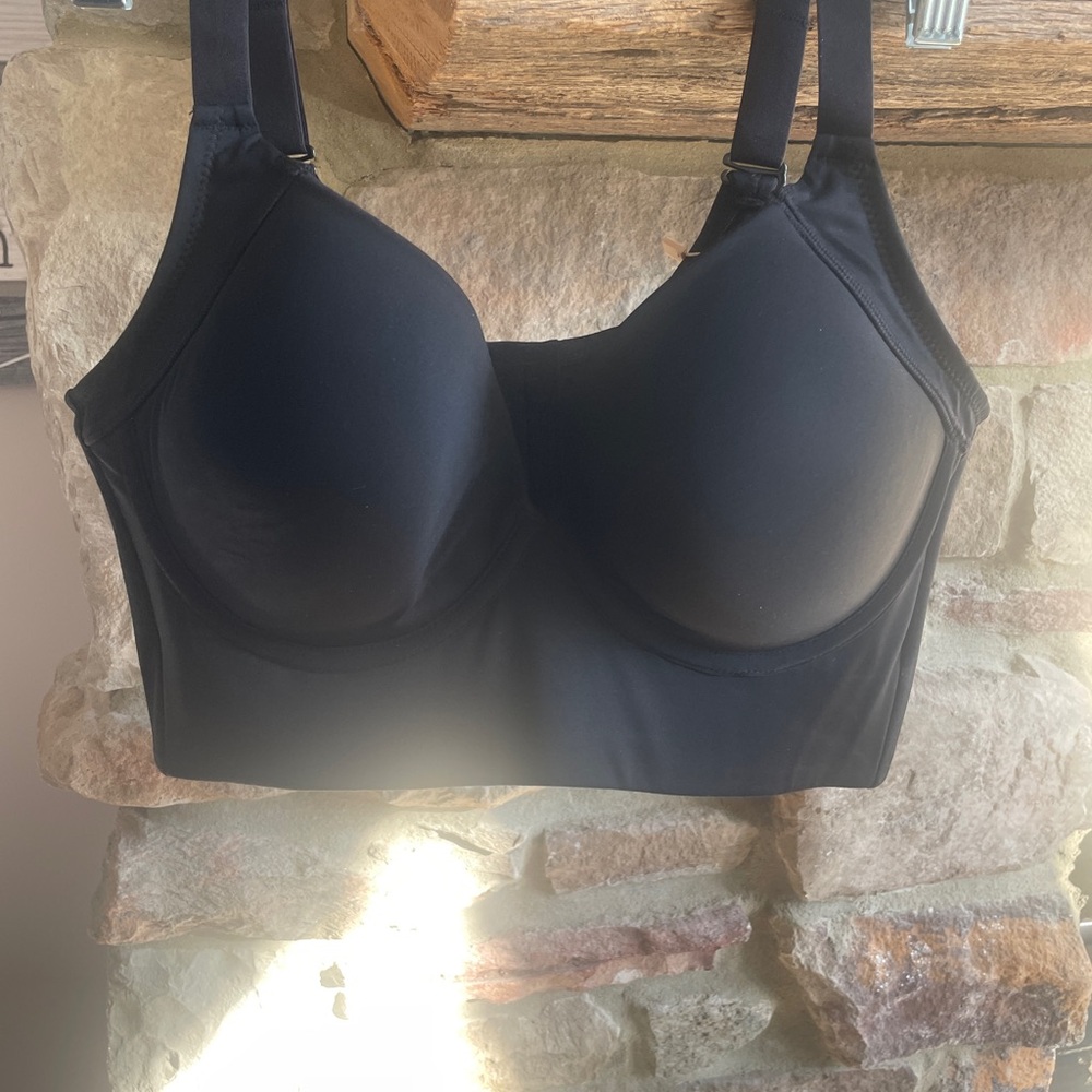 NWT shapellx 36B/C underwire push-up bra BLACK